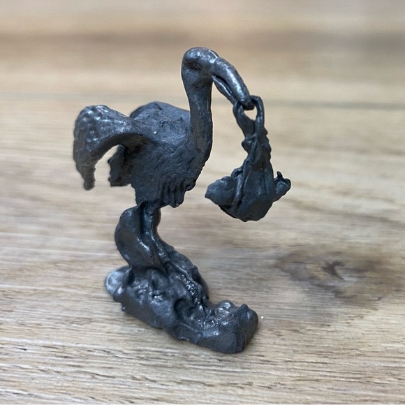 Pewter‎ Stork Fertility Charm - Picture 1 of 7